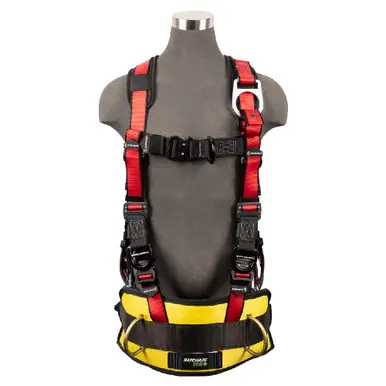 Safewaze FS77635-OD-2X - Oil & Gas Full Body Harness 1D, Derrick Belt, QC Chest, FD, TB Legs (2X)