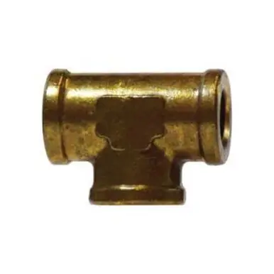Midland Industries 06206-080408 - Reducing Tee, 1/2" NPT(F) x 1/4" NPT(F) x 1/2" NPT(F), Brass