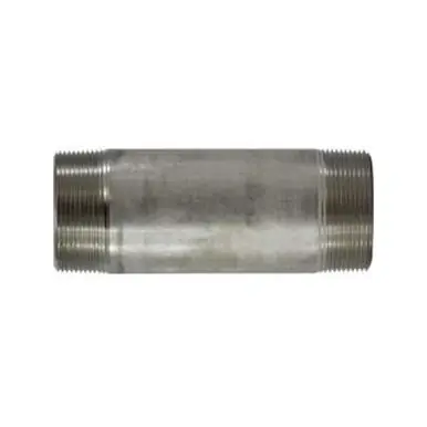 Midland Industries 49185 - Welded Pipe Nipple, 2-1/2" MPT x 2-1/2" MPT, 5" L, Stainless Steel, SCH