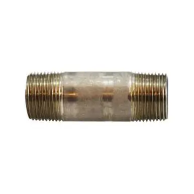 Midland Industries 51087 - Seamless Pipe Nipple, 3/4" MPT x 3/4" MPT, 4-1/2" L, Stainless Steel, SCH