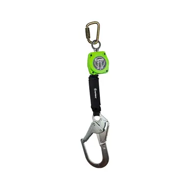 Safewaze 019-5046 - 6‘ Web Retractable with Steel Rebar Hook & Steel Carabiner