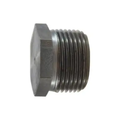 Midland Industries 67773 - Solid Hex Head Plug, 1/2" NPT(M), Steel, Black, 150 lb