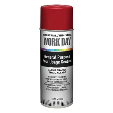 Krylon A04404007 Industrial Work Day Enamel Paint, Gloss Red, 10 oz Aerosol (12pk)