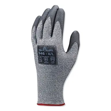 SHOWA 546M-07 Cut Resistant Nitrile Glove, Gray, ANSI Cut Level A3, Medium