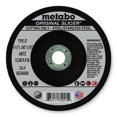 Metabo 55346 Cutting Wheel, 4-1/2"