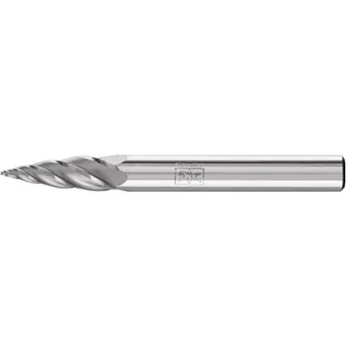 PFERD 25653 Carbide Bur - Tree (Pointed End), ALU Cut 1/4" x 5/8" x 1/4" Shank - SG-1