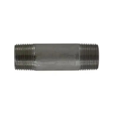 Midland Industries 52105 - Seamless Pipe Nipple, 1" MPT x 1" MPT, 4" L, Stainless Steel, SCH 80