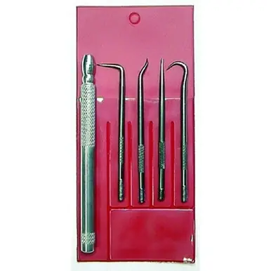 King Tool K4WPC 4-Way Pick Set, 5-Piece, Aluminum Handle