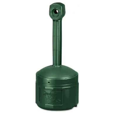 Justrite 26800G Smokers Cease-Fire Cigarette Butt Receptacle, 16 qt, 16-1/2 in dia, 38-1/2 in H,