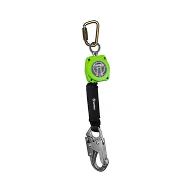 Safewaze 019-5044 - 6‘ Web Retractable with Steel Snap Hook & Steel Carabiner