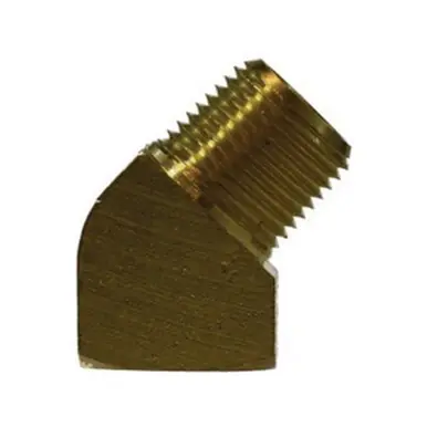 Midland Industries 06124-02-001 - 45° Street Elbow, 1/8" NPTF x 1/8" NPTF, Brass