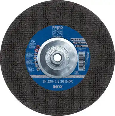 PFERD 63710 9" x 3/32" Cut-Off Wheel, 5/8-11 Thd. SG INOX - Type 27 (10pk)