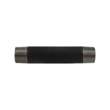 Midland Industries 59109SMLS - Seamless Pipe Nipple, 1" MPT x 1" MPT, 6" L, Steel, Black, SCH 80
