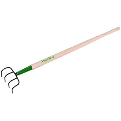 UnionTools 68116 4-Tine Curved Cultivator, 48" North American Hardwood Handle