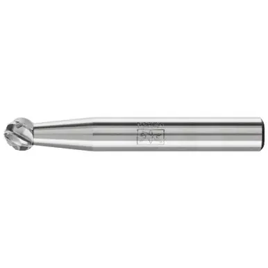 PFERD 24546 Carbide Bur - Ball Shape, STEEL Cut 1/4" x 3/16" x 1/4" Shank - SD-1