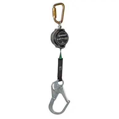 Safewaze 018-5006 - Latitude Pro 7‘ Single Web SRL-P Carabiner, Rebar Hook