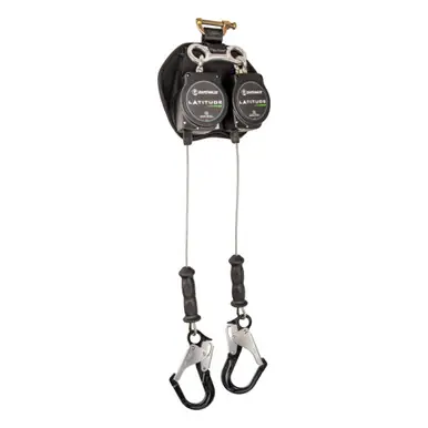 Safewaze SW8008-11LE-RBHALUDL - Latitude Edge 11‘ Dual Cable SRL-P Alu Rebar Hooks