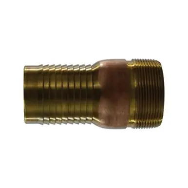 Midland Industries 973603 - Combination King Nipple, 1-1/4" Hose Barbed x 1-1/4" MPT, Brass