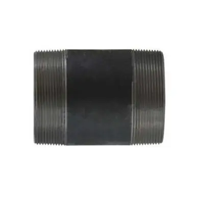 Midland Industries 59301SMLS - Seamless Pipe Nipple, 6" MPT x 6" MPT, 6" L, Steel, Black, SCH 80