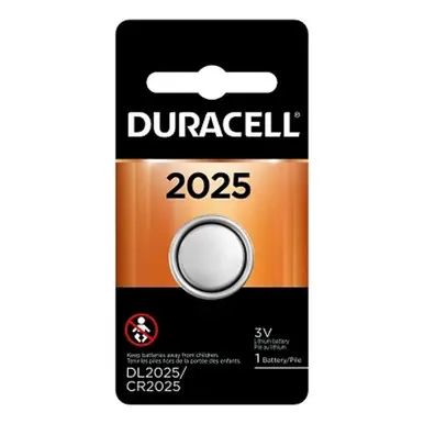 Duracell DL2025BPK 3V Lithium Keyless Entry Battery, 2025 Size, 1-Pack