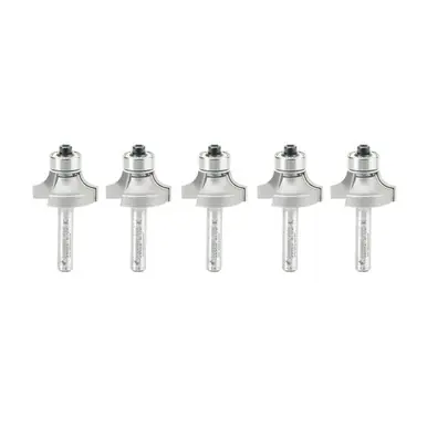 Amana 49504-5 - 5pk Carbide Tipped Corner Rounding 1/4 Rad. x 1" Dia x 1/2 Cut Ht x 1/4 Shk