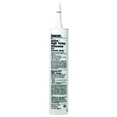 Devcon 17130 Silite High Temp Silicone RTV Sealant, 10.3 oz Cartridge, Red