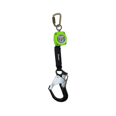Safewaze 019-5047 - 6‘ Web Retractable with Aluminum Rebar Hook & Steel Carabiner