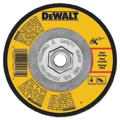 DeWalt DW4626 6" x 1/4" Type 27 Depressed Center Grinding Wheel (10pk)