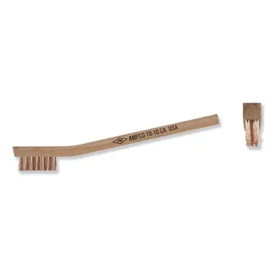 Ampco Safety Tools TB-10 Scratch Brush, 7-7/8" L, 3 x 7 Rows, Wood Handle