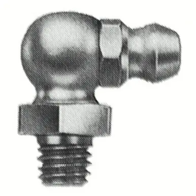 ALEMITE 2108 Metric Elbow Fitting, 90°, 3/4", Male/Male, 6 mm