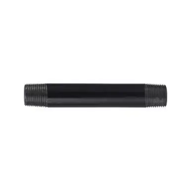 Midland Industries 71005 - Seamless Pipe Nipple, 1/8" MPT x 1/8" MPT, 3" L, Steel, Black, SCH 40