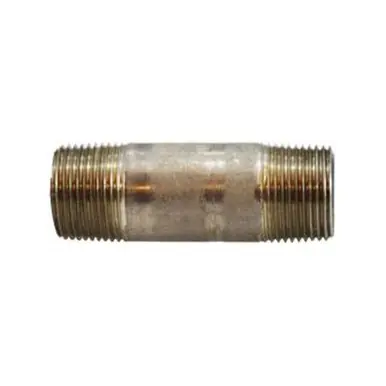 Midland Industries 51080 - Seamless Pipe Nipple, 3/4" MPT x 3/4" MPT, Close L, Stainless Steel, SCH