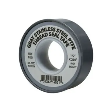 Midland Industries 982138 - Stainless Steel Thread Seal Tape, 4 mil Thick, 3/4" W, 520" L, Gray,