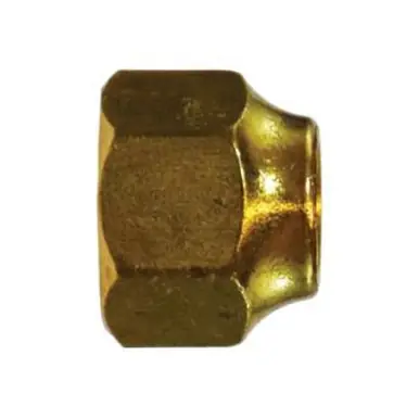 Midland Industries 10040 - Hex Short forged Nut, 5/16" SAE 45° Flare, Brass