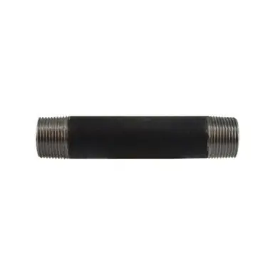 Midland Industries 59105SMLS - Seamless Pipe Nipple, 1" MPT x 1" MPT, 4" L, Steel, Black, SCH 80
