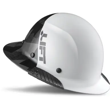 LIFT HDF50C-20CK - DAX Carbon Fiber Full Brim 50-50 Hard Hat (White/Black Camo)