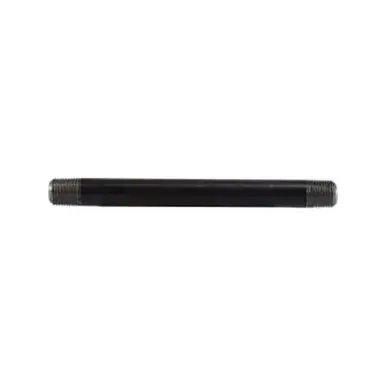 Midland Industries 59007SMLS - Seamless Pipe Nipple, 1/8" MPT x 1/8" MPT, 4" L, Steel, Black, SCH 80