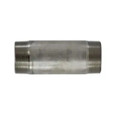 Midland Industries 49209 - Welded Pipe Nipple, 3" MPT x 3" MPT, 8" L, Stainless Steel, SCH 40