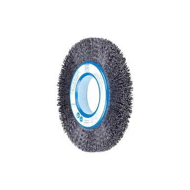 PFERD 84118 6" M-BRAD Composite Wheel Brush, narrow face 2" A.H., .040 Ceramic Ox. - 80 Grit