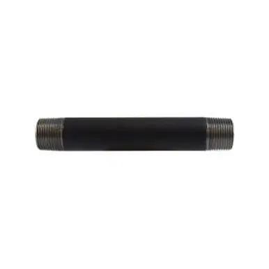 Midland Industries 59081SMLS - Seamless Pipe Nipple, 3/4" MPT x 3/4" MPT, 1-1/2" L, Steel, Black,
