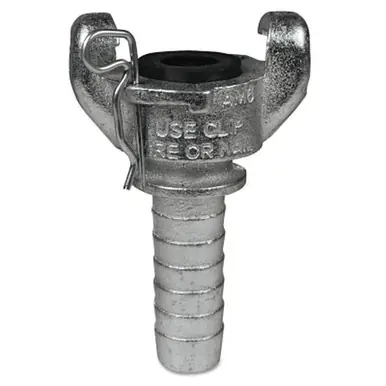 Dixon Valve AM6 Air King 2-Lug Hose End, 3/4" Male Barb, Iron