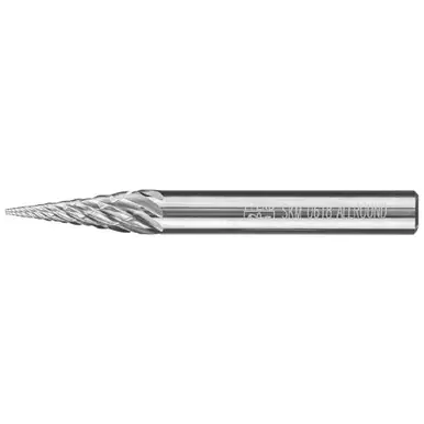 PFERD 28036 Carbide Bur - Cone (Pointed), OMNI Cut 1/4" x 1/1" x 1/4" Shank - SM-3