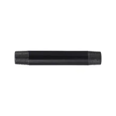 Midland Industries 57050 - Welded Pipe Nipple, 3/8" MPT x 3/8" MPT, 6" L, Steel, Black, SCH 40