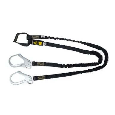 Safewaze 024-2153 - Arc Flash 6‘ Lanyard Aramid, Dual Leg, Soft Loop, Rebar