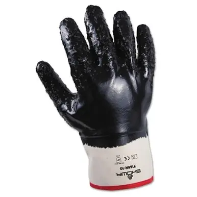 SHOWA 7166R-10 7166 Series Glove, Navy, Fully Coated, Rough Grip, X-Large