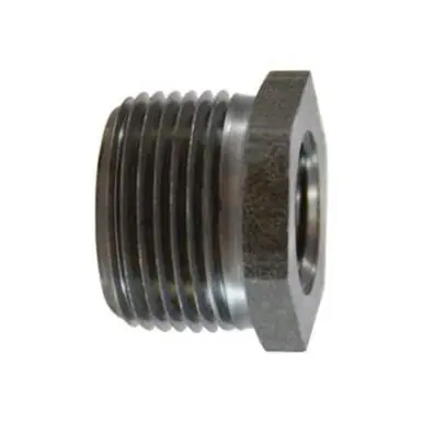 Midland Industries 67514 - Reducer Hex Bushing, 1-1/4" MPT x 1/8" FPT, Steel, Black