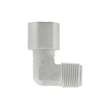 Midland Industries 17234P - 90° Elbow, 3/8" Compression x 3/8" MIP, Polypropylene