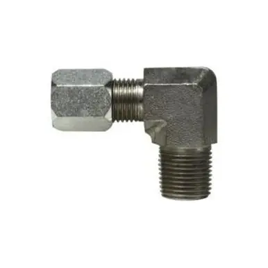 Midland Industries SSC250186 - 90° Elbow, 1/2" Tube OD x 3/8" NPT(M), Stainless Steel