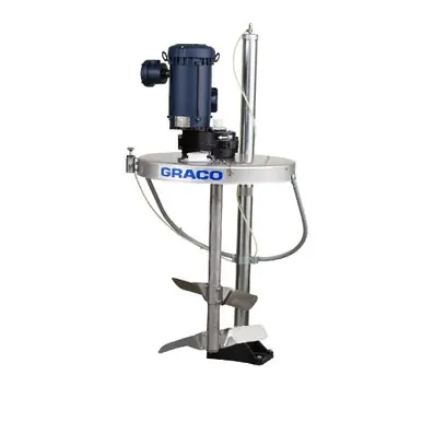GRACO 25C451 - Electric Back Gear Drum Agitator w/ drum cover, elevator, siphon, shaft & blades, UL,