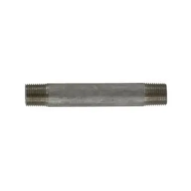 Midland Industries 49053 - Welded Pipe Nipple, 3/8" MPT x 3/8" MPT, 9" L, Stainless Steel, SCH 40